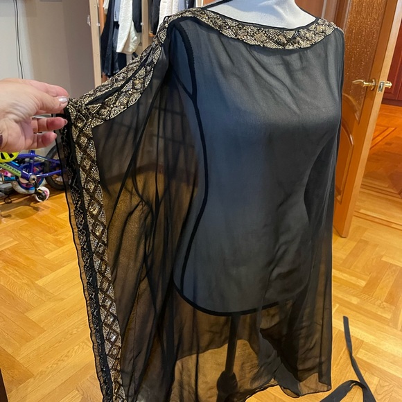 Ariella embroidered  caftan tunic dress long top Sz L - Picture 3 of 16